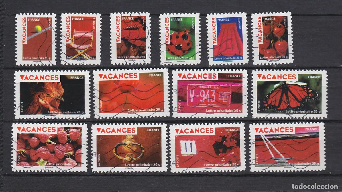 Briefmarken: 2009 Serie Vacaciones de Francia Adhesiva sellos usados Yvert AD 315 al 328 art 4