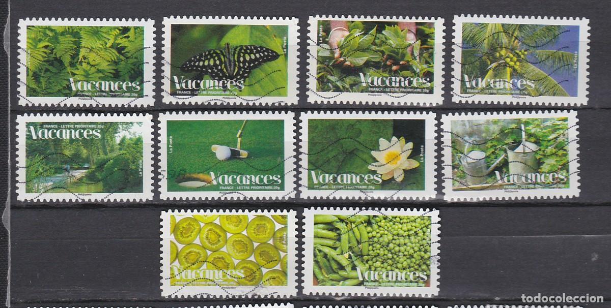 Briefmarken: 2008 SERIE VACACIONES DE FRANCIA ADHESIVA SELLOS USADOS YVERT AD 165 AL 174 ART 2