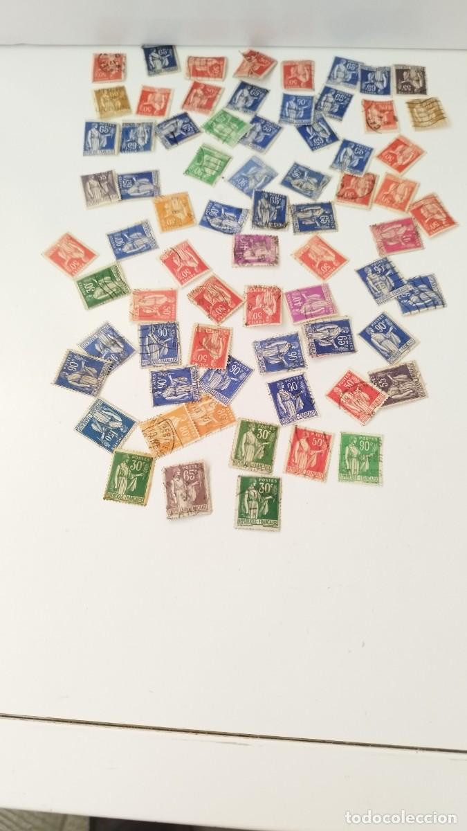 Timbres: Lote de 70 antiguos sellos usados,Franceses.90cs,65cs,1f,50cs,60cs,40cs,30cs,80cs,85cs