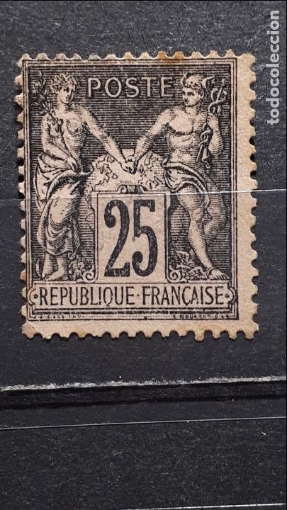 Sellos: FRANCIA . &deg;. A&Ntilde;O 1886. YVERT 97 - Foto 1