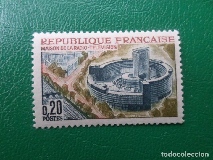 Sellos: :francia, 1963, edificio de la radiodifusion-television de paris, Yvert 1402 - Foto 1