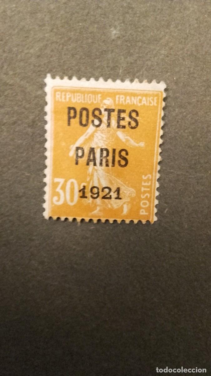 Sellos: FRANCE PREOBLITERE 29 &rdquo; POSTES PARIS 1921 &rdquo; NEUF x TB