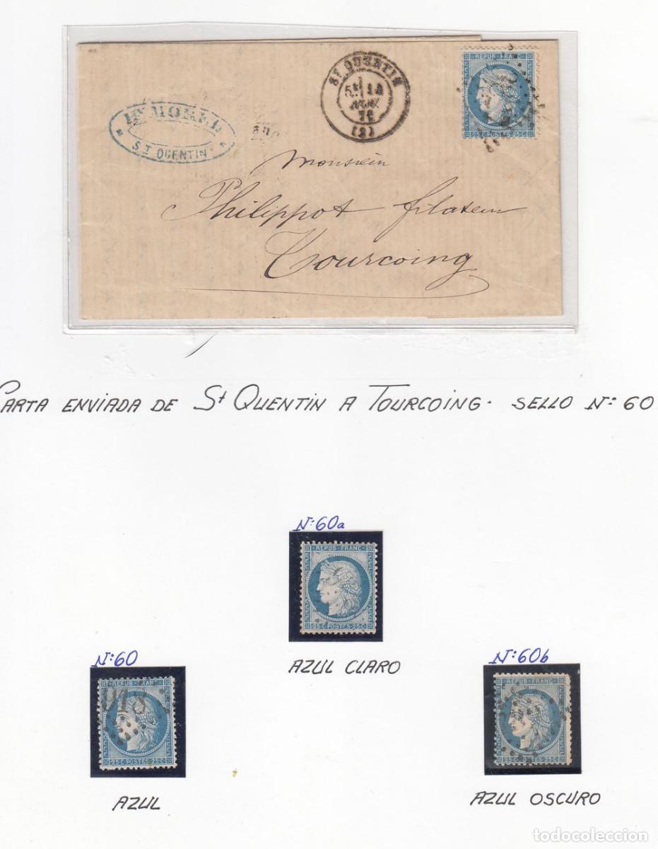 Sellos: YVERT 60-CARTA Y 3 SELLOS