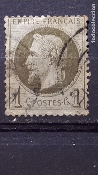 Sellos: FRANCIA, A&Ntilde;O 1870 &deg;. YVERT 25 - Foto 1
