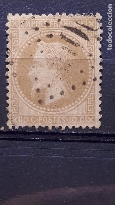 Sellos: FRANCIA, A&Ntilde;O 1868 &deg;. YVERT 28B - Foto 1