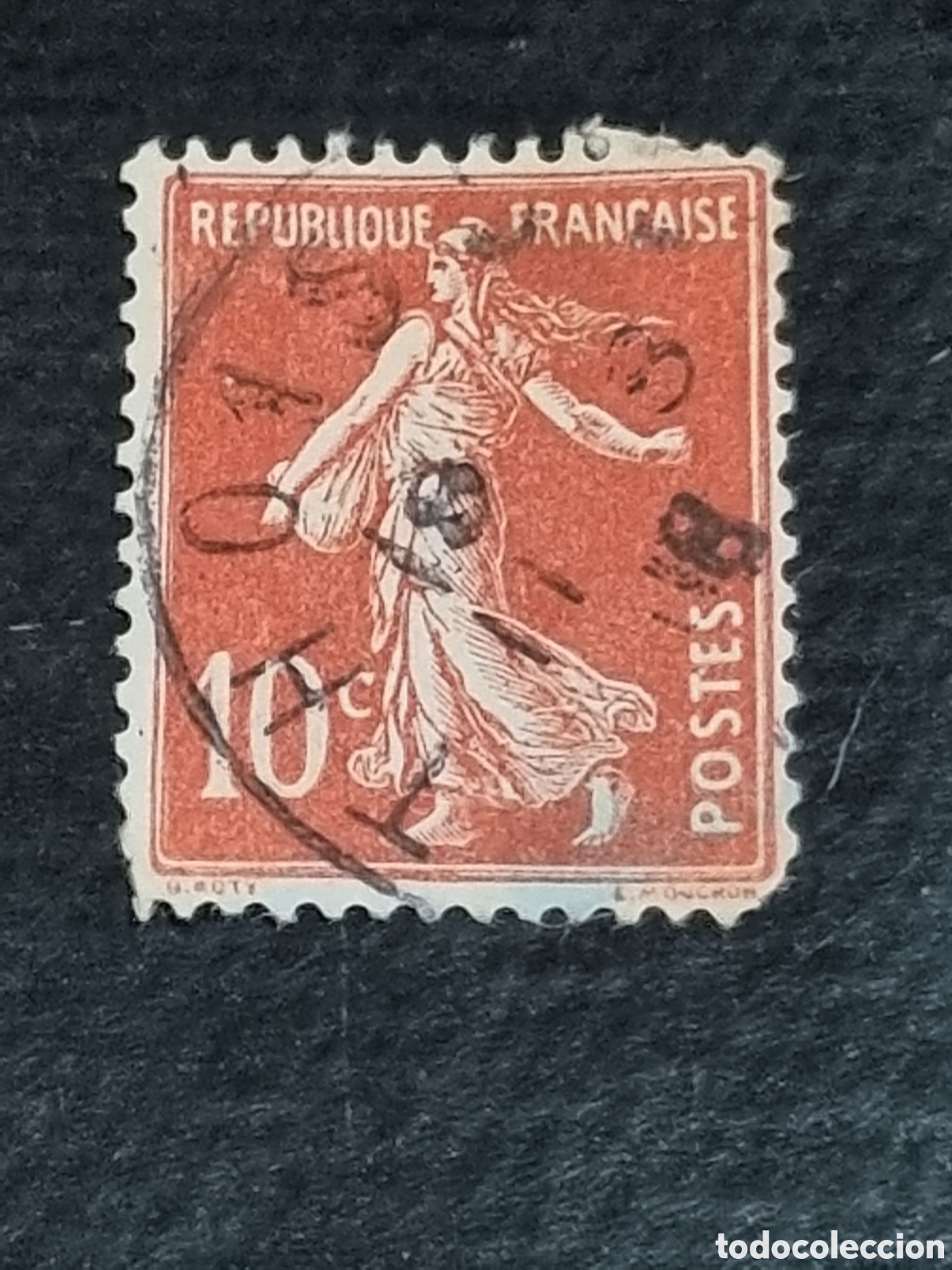 Sellos: SELLO DE FRANCIA 10 C&Eacute;NTIMOS - Foto 1