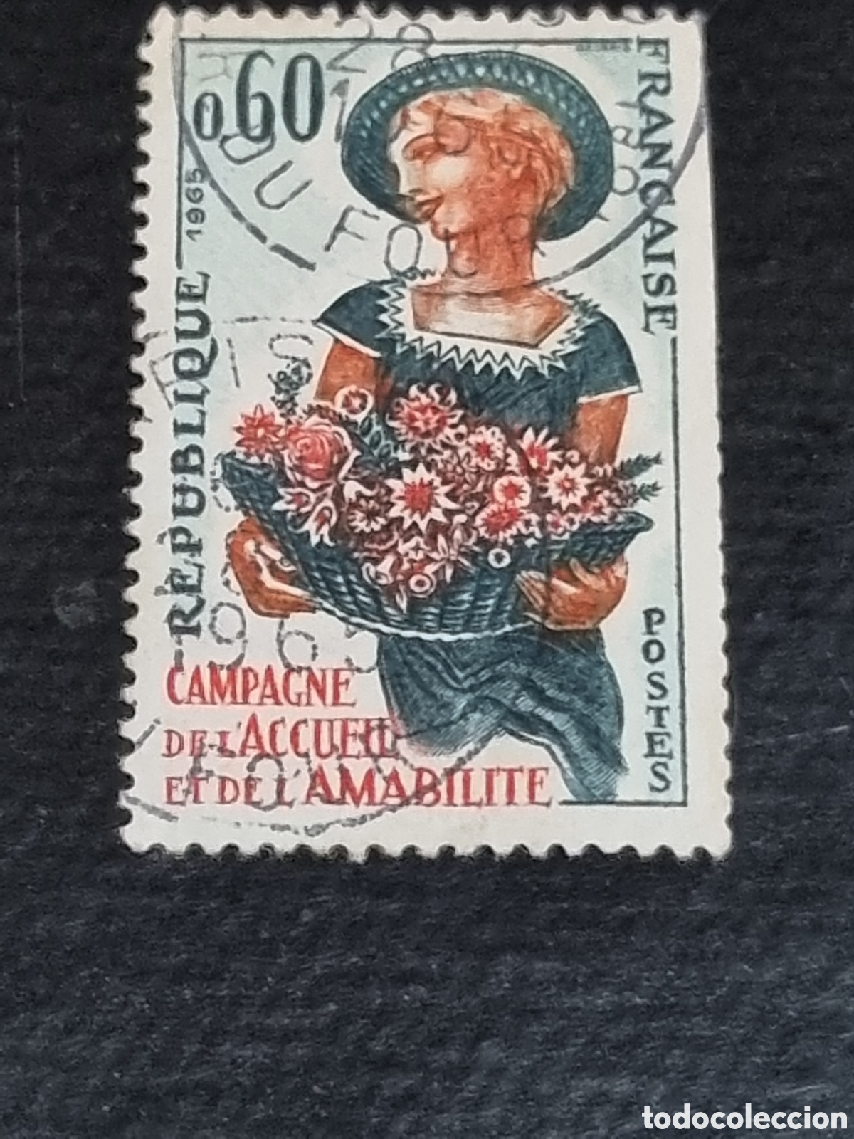 Sellos: SELLO DE FRANCIA 60 C&Eacute;NTIMOS - Foto 1