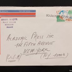 Sellos: DM)1975, FRANCE, LETTER SENT TO U.S.A, AIR MAIL, WITH STAMP NEW CITIES, XF