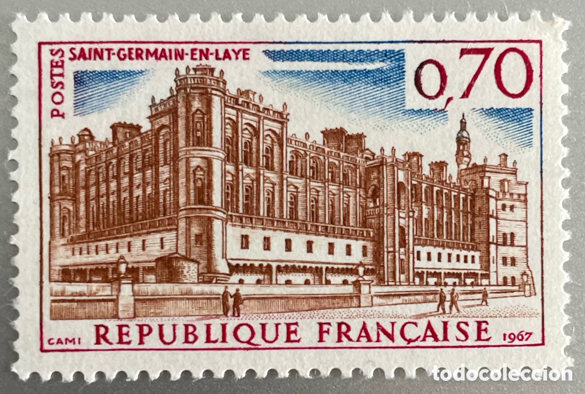 Sellos: Francia. Castillo de Saint Germain. 1967 - Foto 1