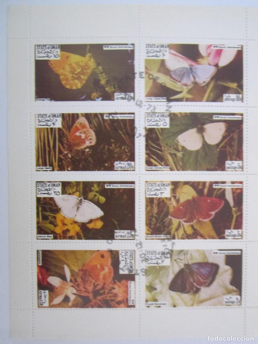 Francobolli: BLOQUE CON 8 SELLOS OMAN MARIPOSAS