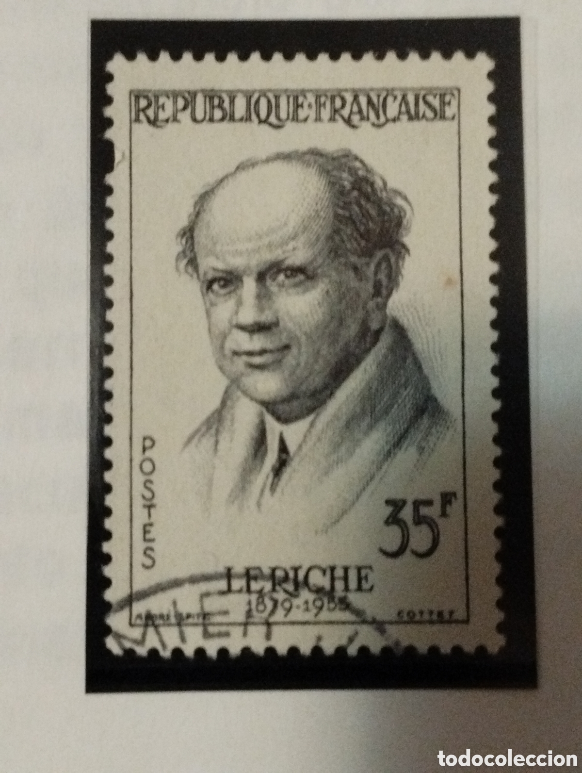 Sellos: Ren&eacute; Leriche. Francia. Usado. - Foto 1