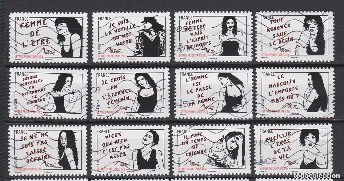 Selos: 2011 SERIE MUJERES DE FRANCIA ADHESIVA SELLOS USADOS YVERT AD : 538 AL 549 ART 1