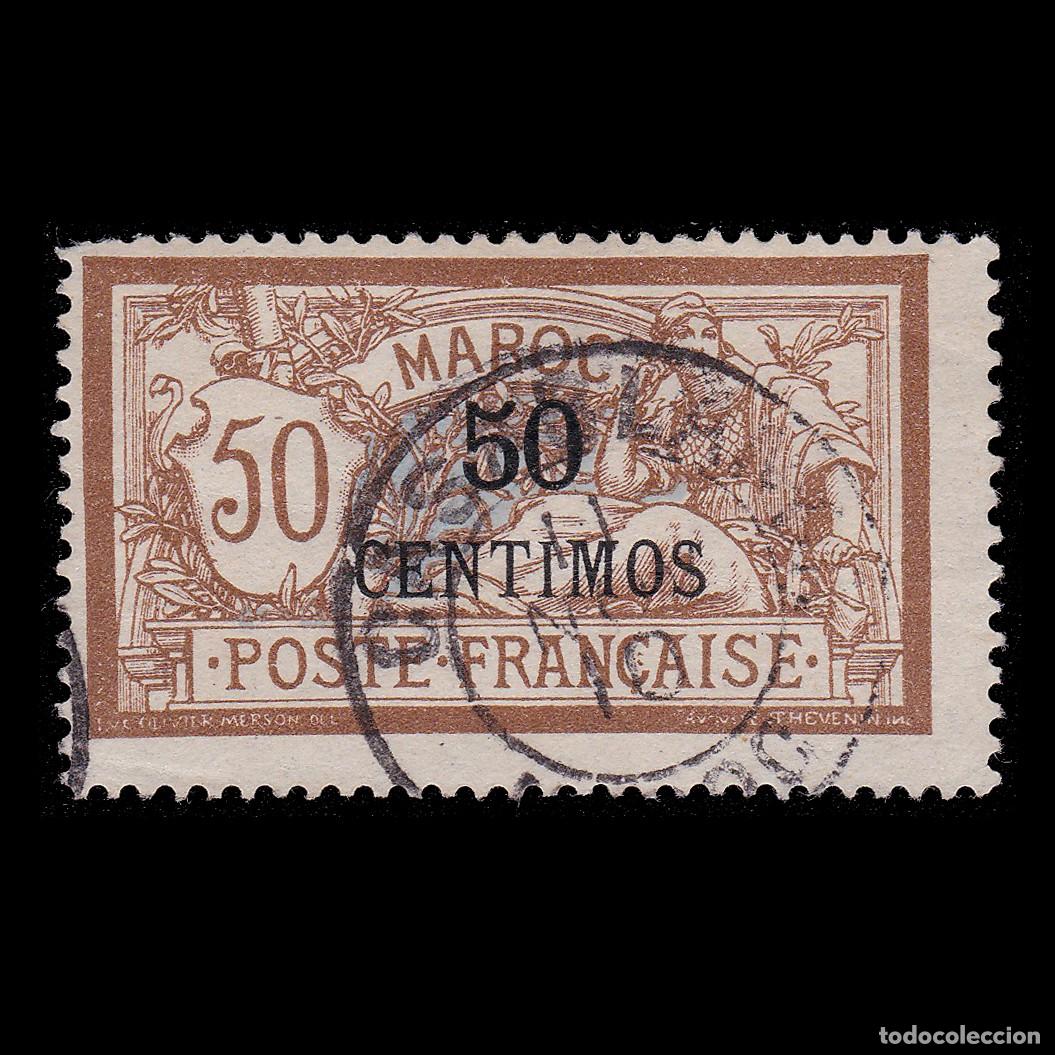 Briefmarken: FRENCH OFFICES MOROCCO.1902-3. 50c on 50c.CASABLANCA CANCEL. YVERT 15