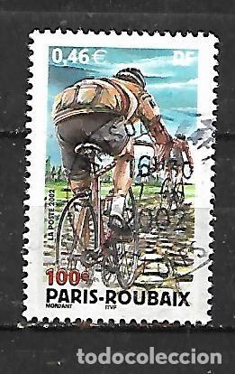 Sellos: 2002: Centenario de la carrera Par&iacute;s - Roubaix (usado) - Foto 1