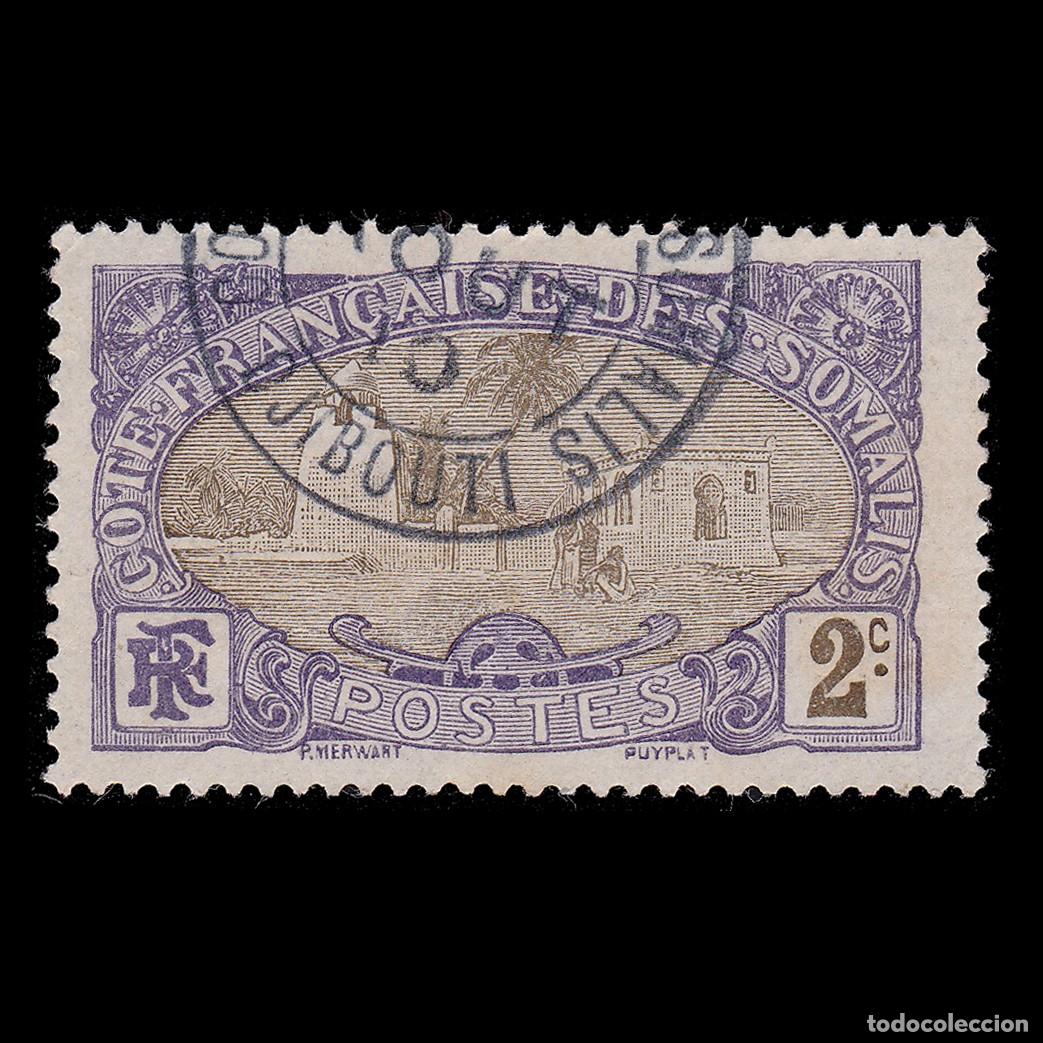 Selos: SOMALI COAST.1909.Tadjoura Mosque 2c. Cancel SCOTT 65 +GIFT