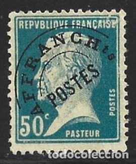 Sellos: FRANCIA PREOBLITERADO 68* - A&Ntilde;O 1922 - PASTEUR - Foto 1
