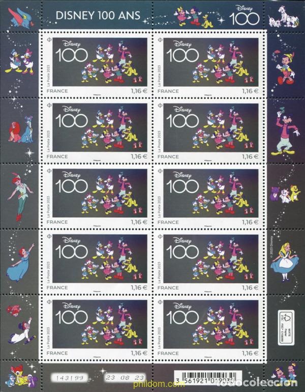 Briefmarken: 720911 MNH FRANCIA 2023 ANIVERSARIO DE DISNEY