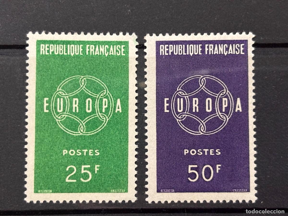 Selos: FRANCIA, 1959. YVERT 1218/19. EUROPA CEPT. SERIE COMPLETA. NUEVO. CON FIJASELLOS