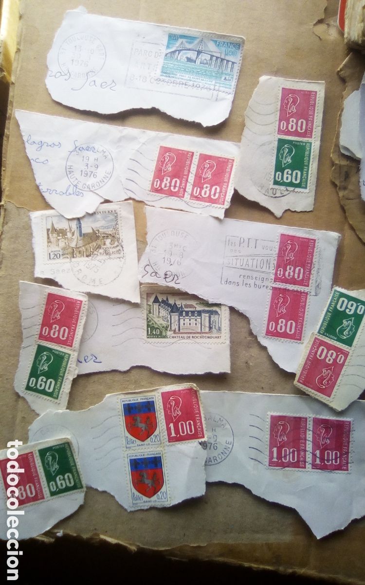 Sellos: Lote sellos usados Republique Francaise. A&ntilde;os 1975-76.