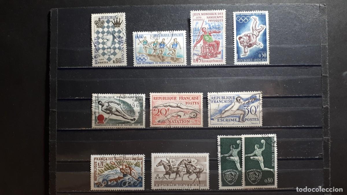 Briefmarken: FRANCIA. &deg;. LOTE DE 10 SELLOS A CATALOGAR