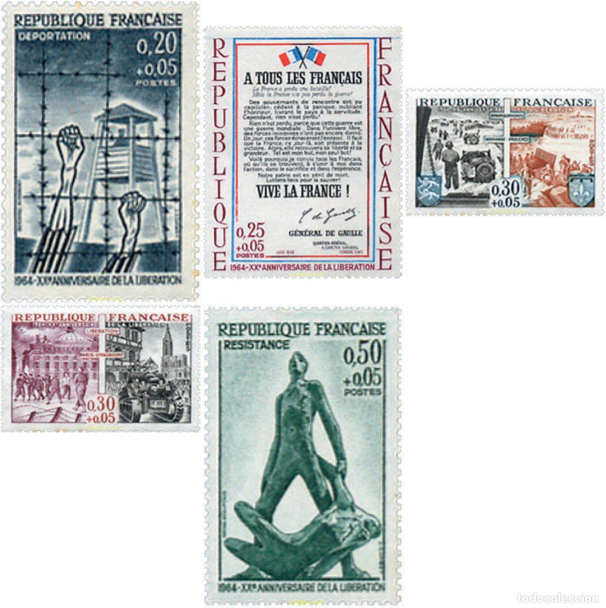 Briefmarken: 121937 MNH FRANCIA 1964 20 ANIVERSARIO DE LA LIBERACION
