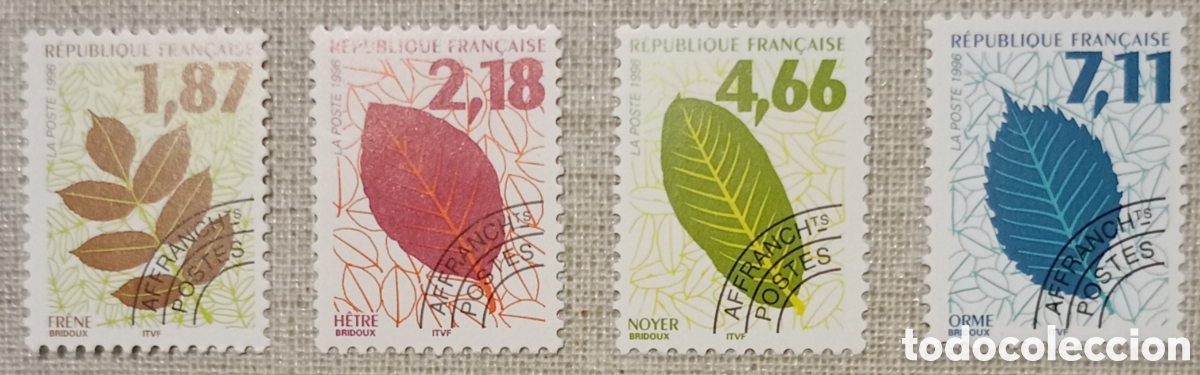 Timbres: Hojas &aacute;rboles Obliterados 1996