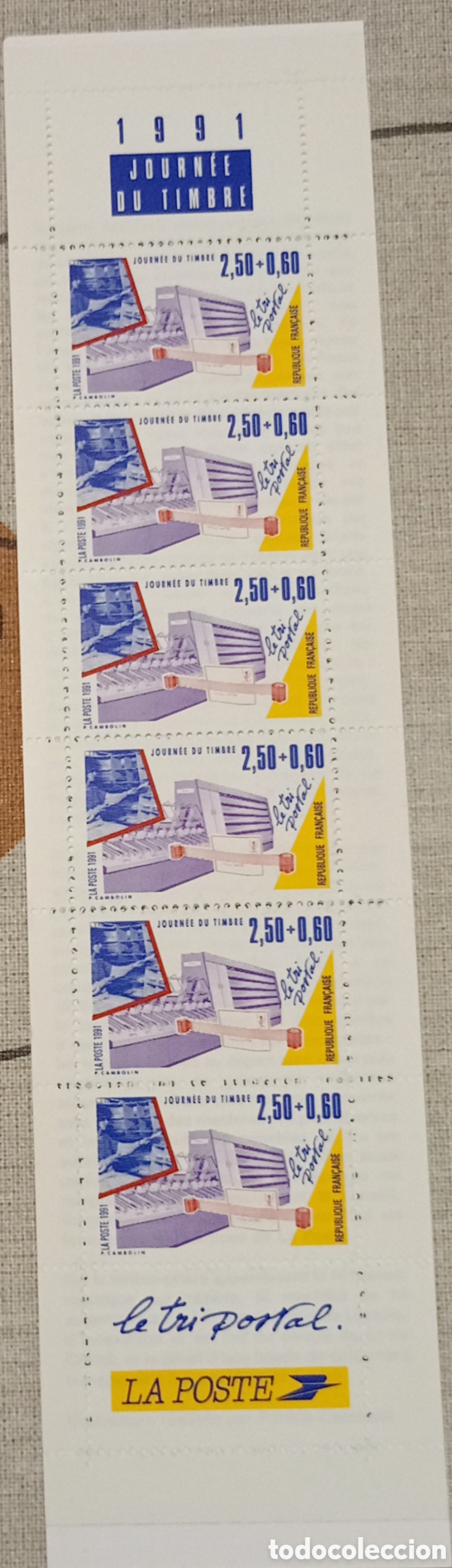 Timbres: Francia 1991 Carnet d&iacute;a del sello
