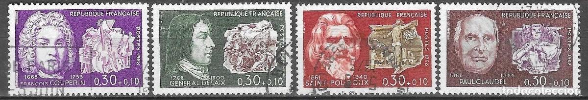 Stamps: SELLOS USADOS DE FRANCIA 1968, YT 1550/ 53