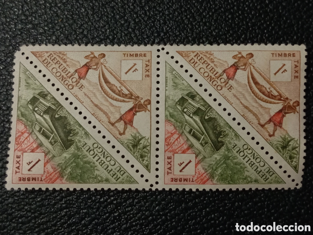 Francobolli: Congo 1961. Yvert: T36-T37. Nuevo MNH**
