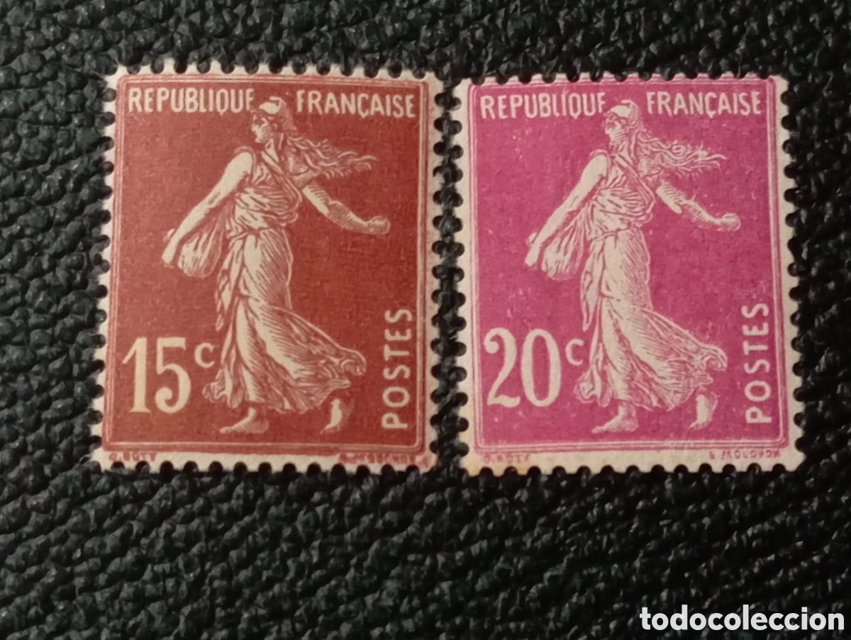Stamps: Sellos Francia 1920 La sembradora Nuevos MH* y MNH**