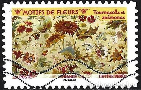 Selos: Francia 2021 - Mi 7894 - YT Ad 1996 - Motivo floral : Girasoles y an&eacute;monas