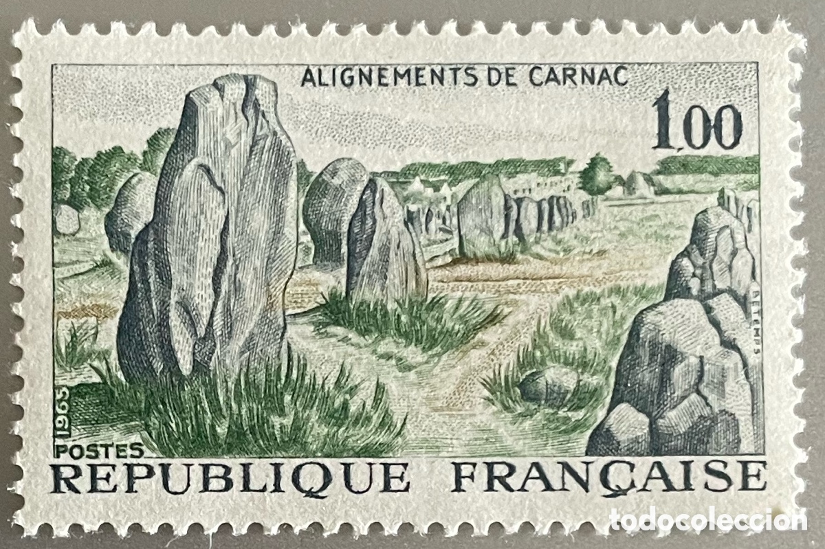 Stamps: Francia. Monolitos de Carnac. 1965