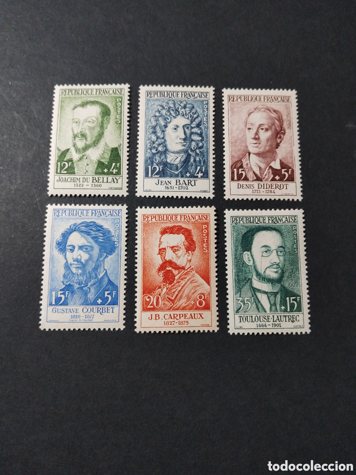 Stamps: Francia. 1958. Personajes c&eacute;lebres.