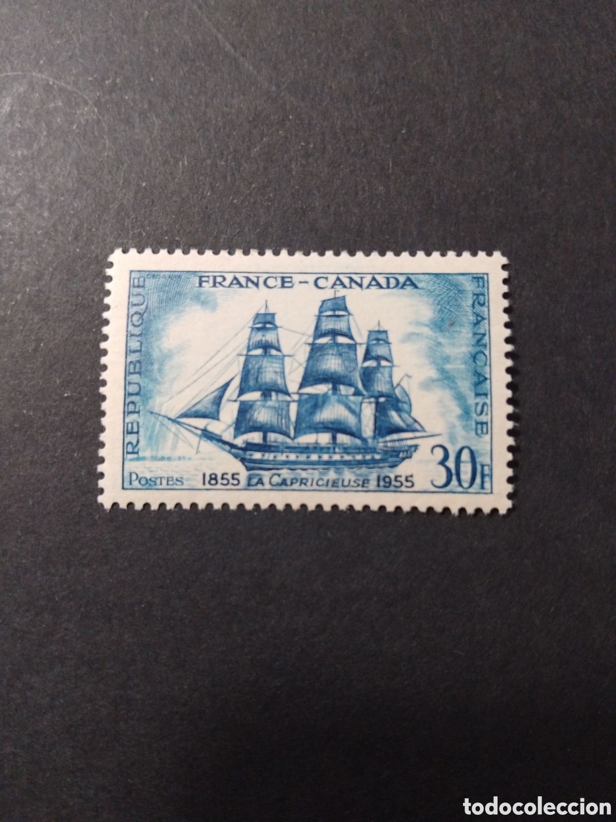 Stamps: Francia. 1955. Centenario de la amistad franco-canadiense.