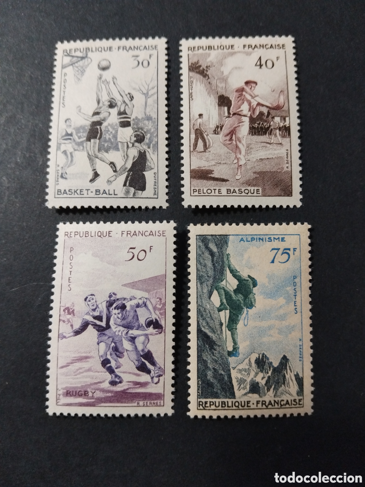 Briefmarken: Francia. 1956. Deportes.