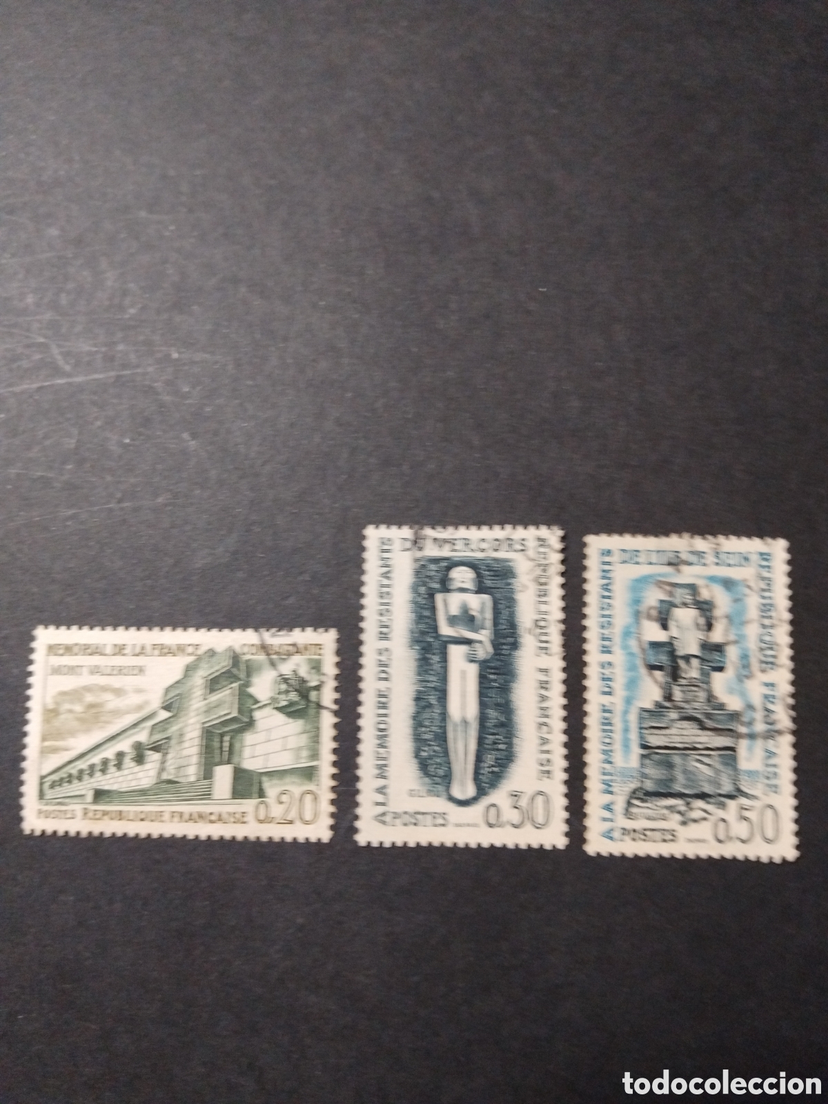Timbres: Francia. 1962. Monumentos a los h&eacute;roes de la resistencia.
