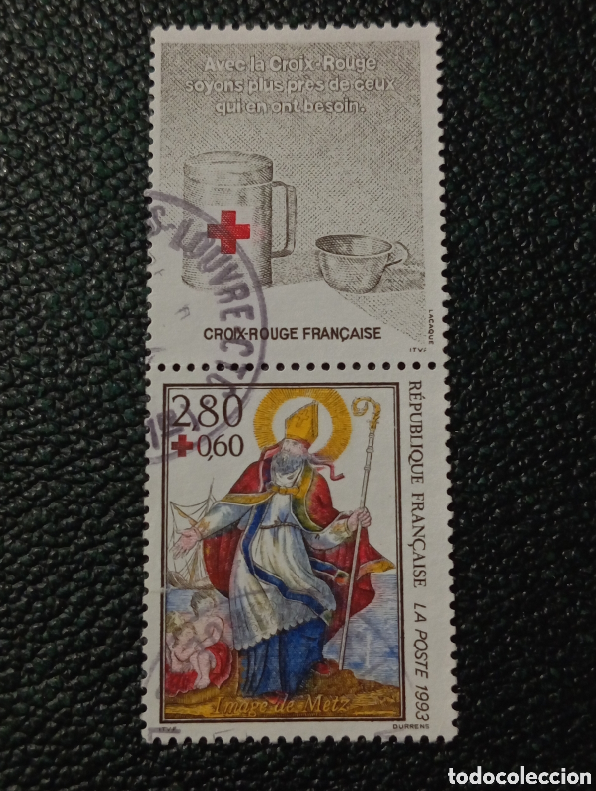 Timbres: Francia Cruz Roja 1993 - Im&aacute;genes de Metz - San Nicol&aacute;s 2,80+0,60 N.&deg; 2853