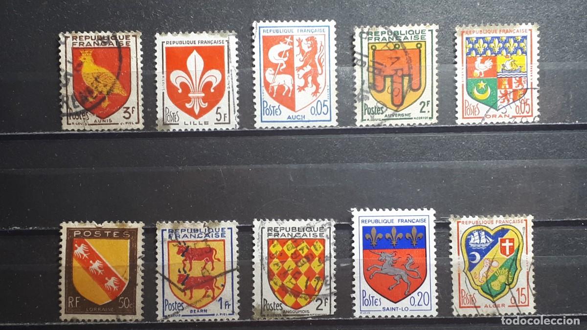 Sellos: FRANCIA. &deg;. Lote de 10 sellos a catalogar.