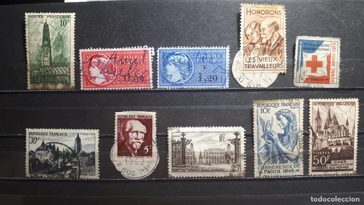 Sellos: FRANCIA. &deg;. Lote de 10 sellos a catalogar.