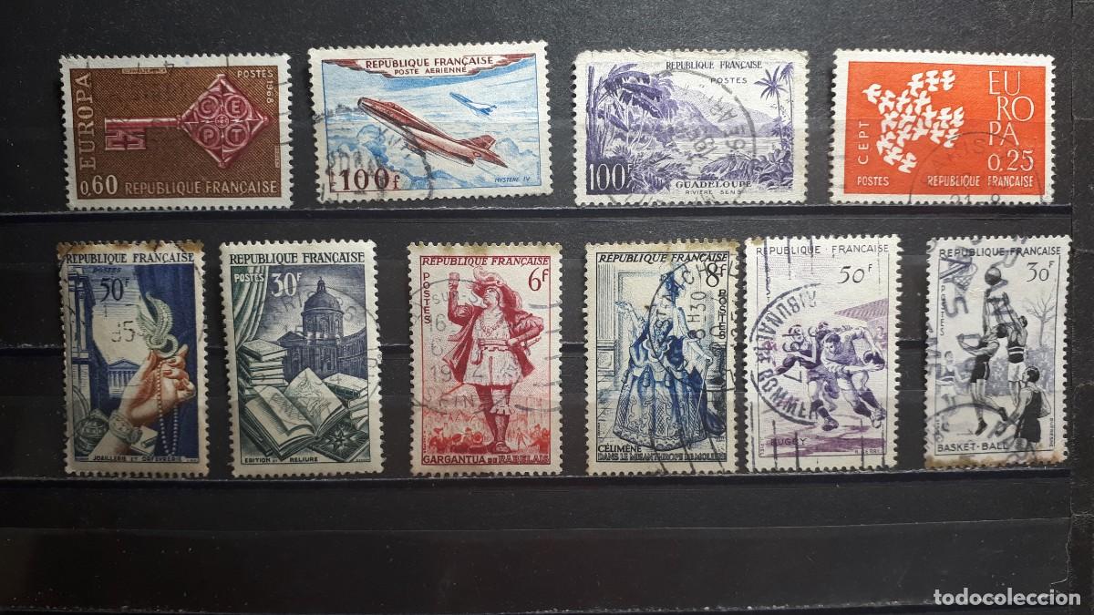 Sellos: FRANCIA. &deg;. Lote de 10 sellos a catalogar.