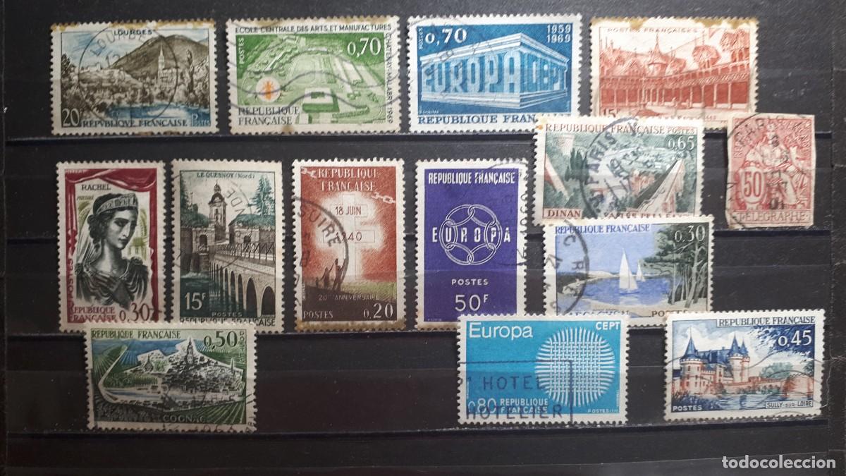 Sellos: FRANCIA. &deg;. Lote de 14 sellos a catalogar.