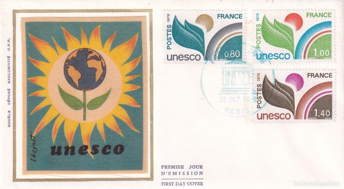 Sellos: FRANCIA 1976 SPD FDC UNESCO - Foto 1