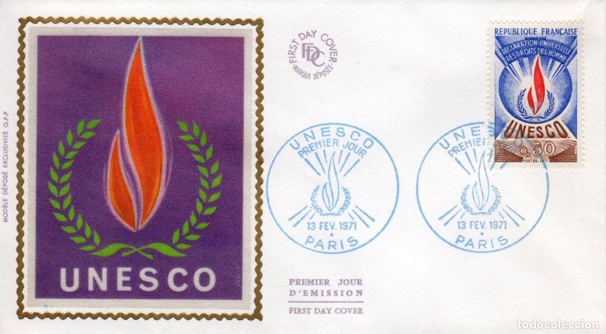 Sellos: FRANCIA 1971 SPD FDC UNESCO - Foto 1
