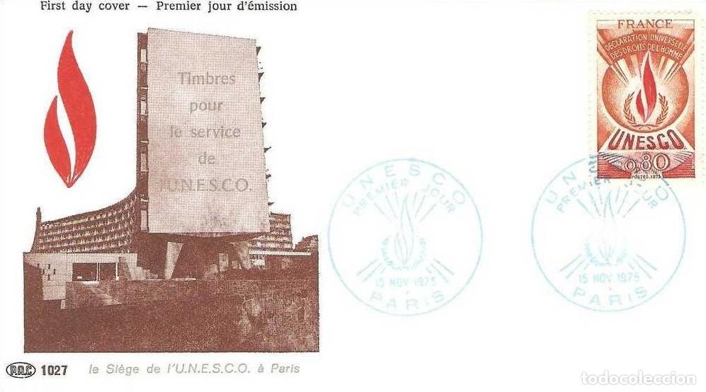Sellos: FRANCIA 1975 SPD FDC UNESCO - Foto 1
