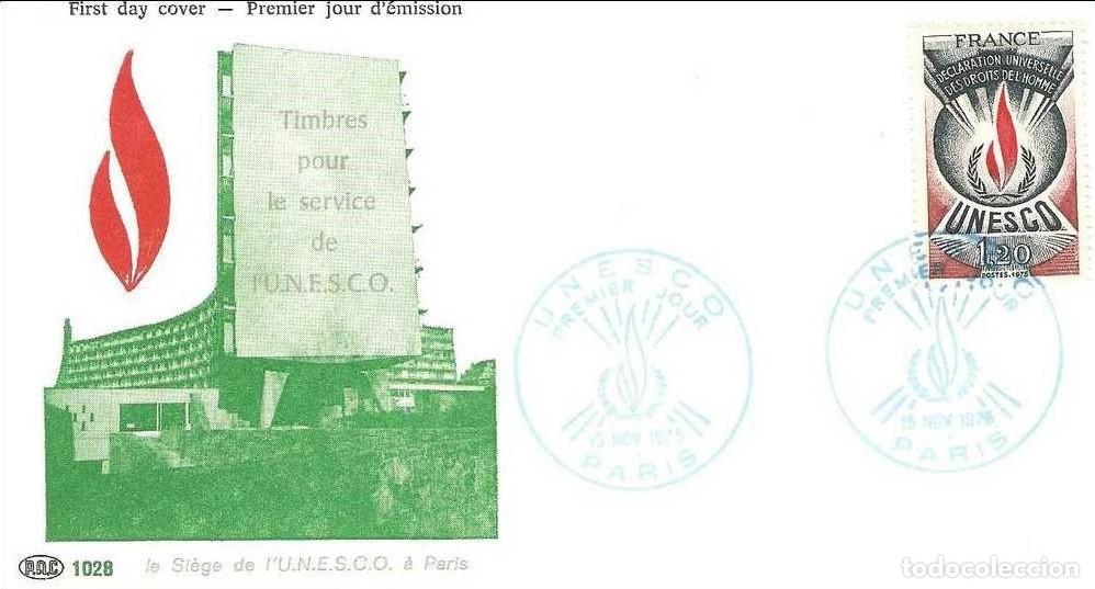Sellos: FRANCIA 1975 SPD FDC UNESCO - Foto 1