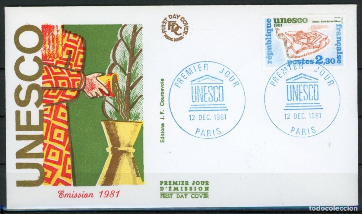 Sellos: FRANCIA 1981 SPD FDC UNESCO - Foto 1