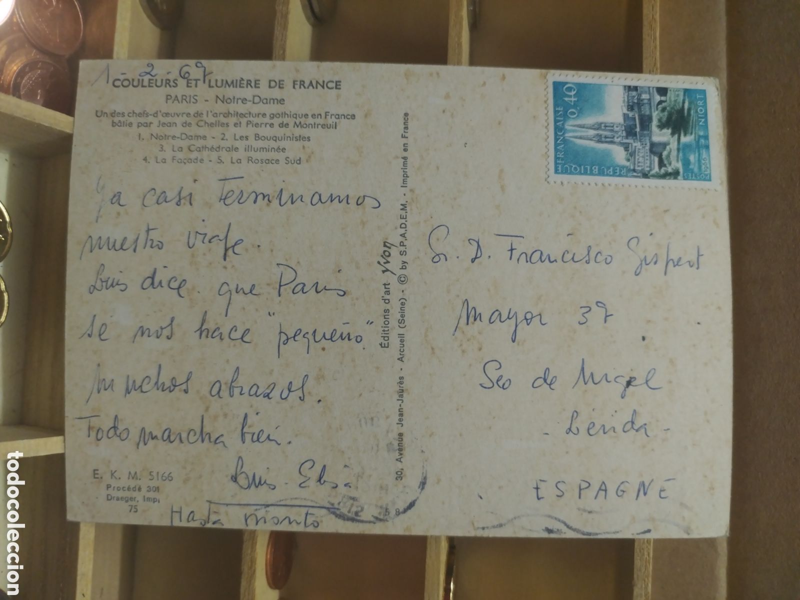Sellos: POSTAL DE FRANCIA CON SELLO - Foto 2