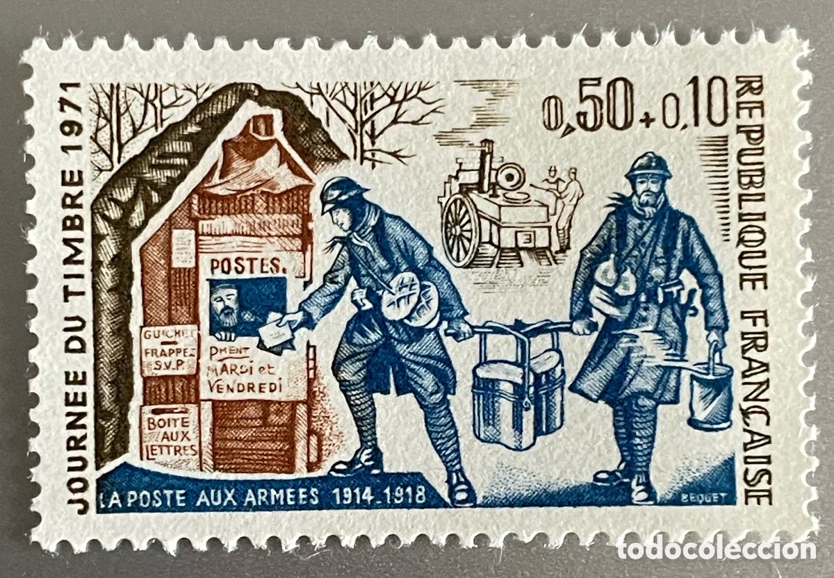 Sellos: Francia. D&iacute;a del sello. 1971 - Foto 1