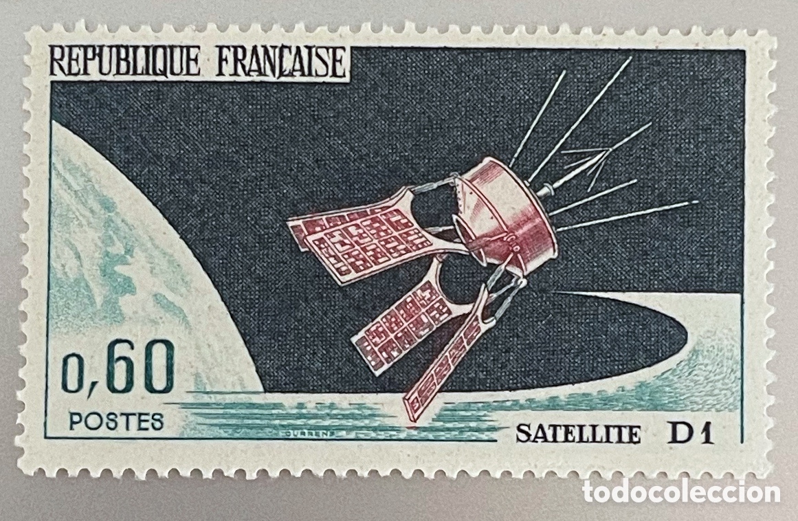 Sellos: Francia. Sat&eacute;lite D1. 1966 - Foto 1
