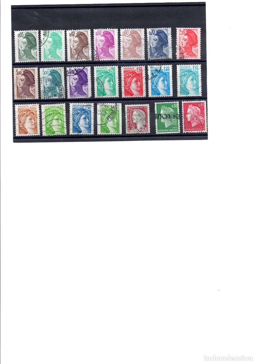 Sellos: Francia, 21 sellos basicos, - Foto 1